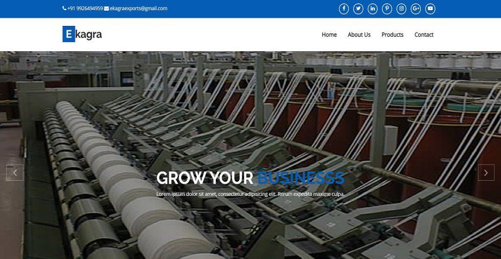 Ekagra Cotton website developed by Hexaloop